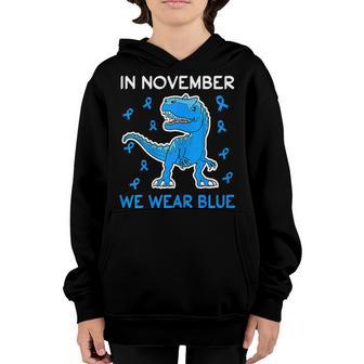 In November We Wear Blue Diabetes Awareness Toddler Kids Youth Hoodie - Thegiftio UK