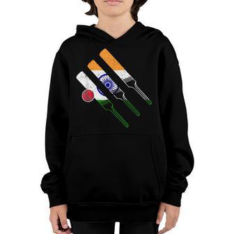 Indian Cricket Indian Flag For A Cricket Player Cricket Game Youth Hoodie - Thegiftio UK