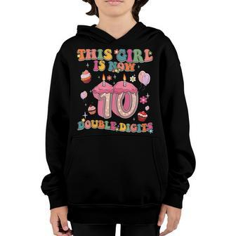 Its My 10Th Birthday This Girl Is Now 10 Years Old Groovy Youth Hoodie - Seseable