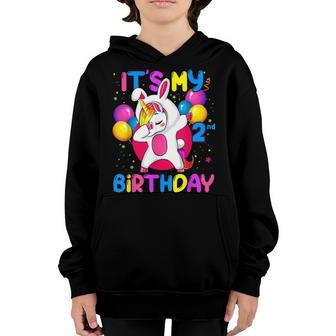 Its My 2 Birthday Unicorn Outfits For Toddler Girls V3 Youth Hoodie - Thegiftio UK