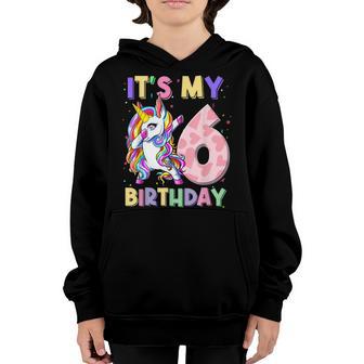 Its My 6 Birthday Unicorn Outfits For Toddler Girls V3 Youth Hoodie - Thegiftio UK