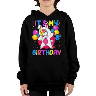 Its My 8 Birthday Unicorn Outfits For Toddler Girls V2 Youth Hoodie - Thegiftio UK