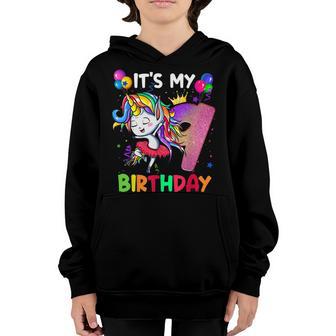 Its My 9 Birthday Unicorn Outfits For Toddler Girls V4 Youth Hoodie - Thegiftio UK