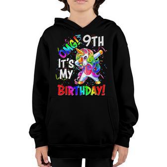 Its My 9 Birthday Unicorn Outfits For Toddler Girls V5 Youth Hoodie - Thegiftio UK