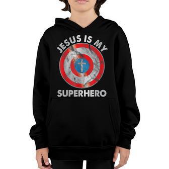 Jesus Is My Superhero Christian Jesus Lovers Men Women Kid Youth Hoodie - Thegiftio UK