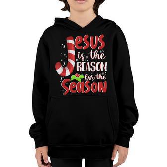 Jesus Is The Reason For The Season Christmas Boys Girls Youth Hoodie - Thegiftio UK