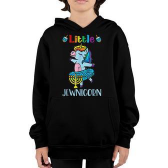 Jewnicorn Cute Hanukkah Chanukah Pjs Toddler Girls Youth Hoodie - Thegiftio UK