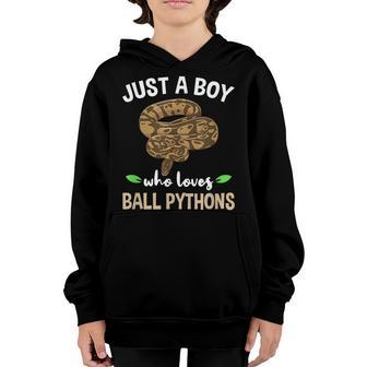 Just A Boy Who Loves Ball Pythons Youth Hoodie - Thegiftio UK