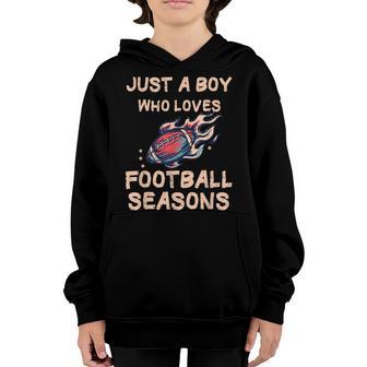 Just A Boy Who Loves Football Seasons Youth Hoodie - Thegiftio UK