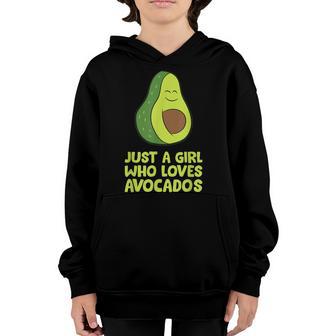 Just A Girl Who Loves Avocados Youth Hoodie - Thegiftio UK