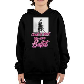 Just A Girl Who Loves Ballet Youth Hoodie - Thegiftio UK