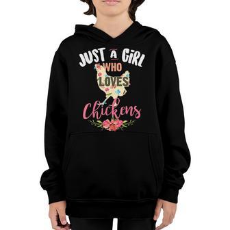 Just A Girl Who Loves Chickens Youth Hoodie - Thegiftio UK
