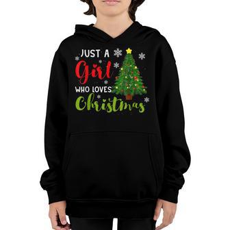 Just A Girl Who Loves Christmas Youth Hoodie - Thegiftio UK