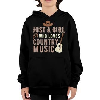 Just A Girl Who Loves Country Music Youth Hoodie - Thegiftio UK