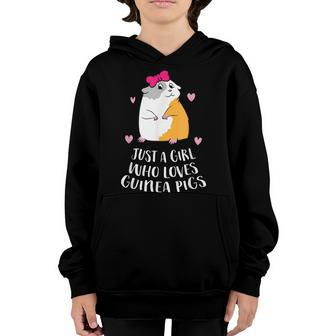 Just A Girl Who Loves Guinea Pigs Cute Guinea Pig Girl Youth Hoodie - Seseable