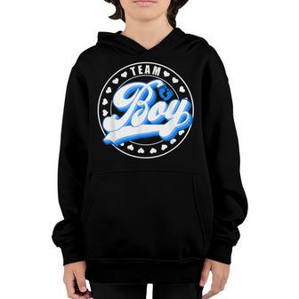Keeper Of Gender Reveal Pink Or Blue Team Boy Team Girl Youth Hoodie - Thegiftio UK