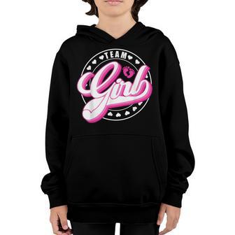 Keeper Of Gender Reveal Pink Or Blue Team Boy Team Girl Youth Hoodie - Thegiftio UK