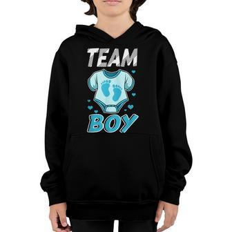 Keeper Of Gender Reveal Pink Or Blue Team Boy Team Girl Youth Hoodie - Thegiftio UK