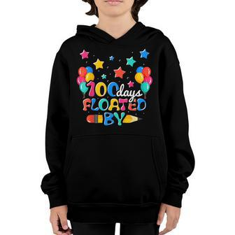 Kids 100 Days Floated By First Grader 100 Days Of School Youth Hoodie - Thegiftio UK