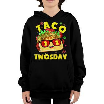 Kids 2 Dos Cumpleanos 2Nd Birthday Party Taco Twosday Shirt Youth Hoodie | Mazezy