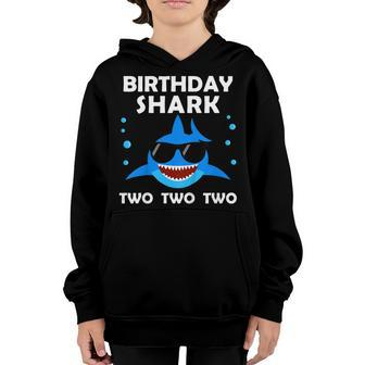 Kids 2Nd Birthday Boy Shark Two Matching Party Gifts For Kids Youth Hoodie | Mazezy