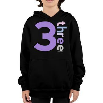 Kids 3Rd Birthday Shirt For Girls 3 Three | Kids Gift Ideas Age 3 Youth Hoodie | Mazezy