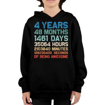 Kids 4Th Birthday 4 Years Old 48 Months Wedding Anniversary Youth Hoodie - Thegiftio UK