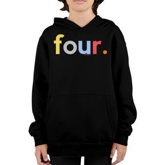 Kids 4Th Birthday Shirt For Boys 4 Four | Age 4 Gift Ideas Youth Hoodie | Mazezy AU