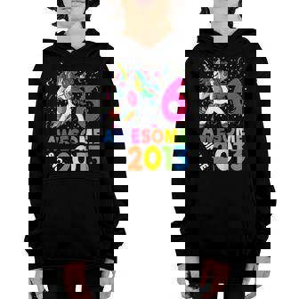 Kids 6Th Birthday Dabbing Unicorn Party Gift For 6 Years Old Girl Youth Hoodie | Mazezy