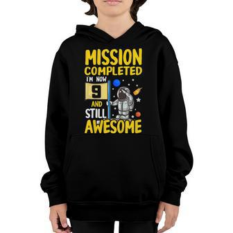 Kids 9Th Birthday Shirt 9 Year Old Space Boys Astronaut Party Youth Hoodie | Mazezy