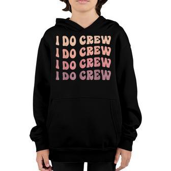 Kids Bride I Do Crew Retro Bachelorette Party Bride Youth Hoodie - Thegiftio UK