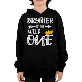 Kids Brother Of The Wild One King Queen Shirt 1St Birthday Youth Hoodie | Mazezy