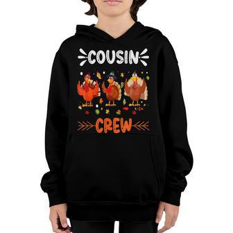 Kids Cousin Crew Turkey Family Thanksgiving Pajamas Matching Youth Hoodie - Thegiftio UK