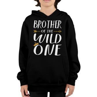 Kids Funny Brother Of The Wild One Thing 1St Birthday Tshirt Youth Hoodie | Mazezy