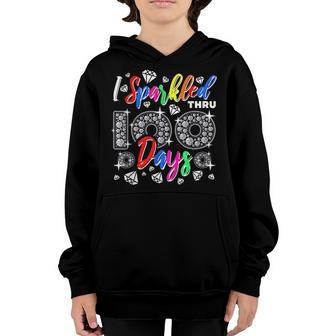 Kids I Sparkled Thru 100 Days Of School First Grader Youth Hoodie - Thegiftio UK