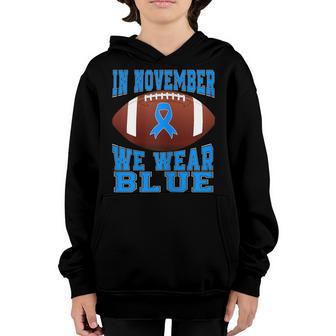 Kids In November We Wear Blue Diabetes Awareness For Men Youth Hoodie - Thegiftio UK