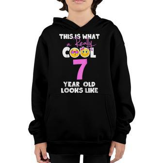 Kids Kids Emojicon 7Th Birthday Gifts 7 Year Old Girls T Shirt Youth Hoodie | Mazezy