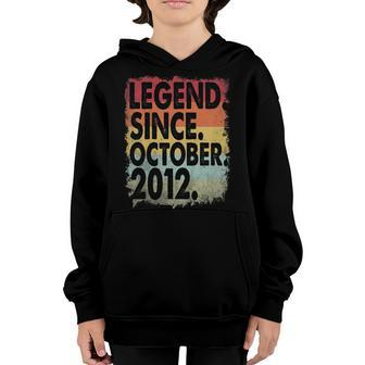Kids Legend Since October 2012 Vintage 7Th Birthday Youth Hoodie | Mazezy