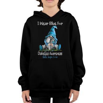 Kids November Diabetes Awareness Month Funny Gnomes Wear Youth Hoodie - Thegiftio UK
