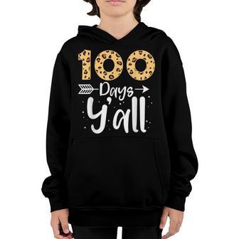 Kindergarten 100 Days Of School Yall Teacher Kids Youth Hoodie - Thegiftio UK