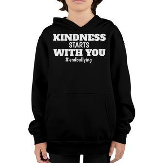 Kindness Starts With You End Bullying For Unity Day Kids Youth Hoodie | Mazezy