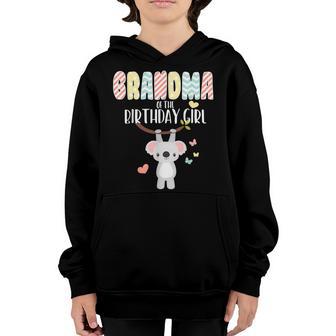 Koala Bear Birthday Party Grandma Of The Birthday Girl Koala Youth Hoodie - Thegiftio UK