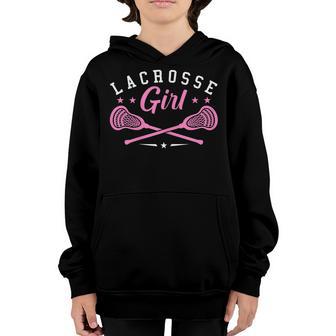 Lacrosse Player Funny Lacrosse Girl Lax Sport Lacrosse Lover Youth Hoodie - Thegiftio UK