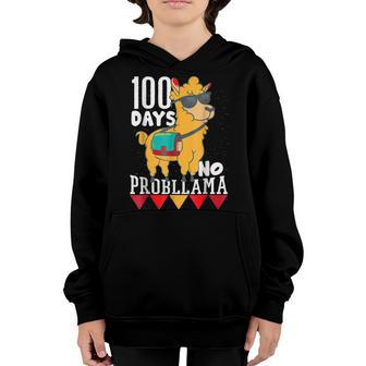 Lama 100 Days Of School Youth Hoodie - Thegiftio UK