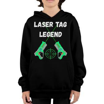 Laser Tag Legend Indoor Lasertag Squad Team Games Player Youth Hoodie | Mazezy