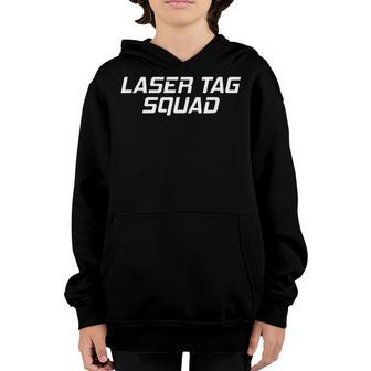 Laser Tag Squad Funny Birthday Party Game Gift Idea Youth Hoodie | Mazezy