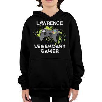 Lawrence Name Gift - Personalized Legendary Gamer Youth Hoodie - Thegiftio UK