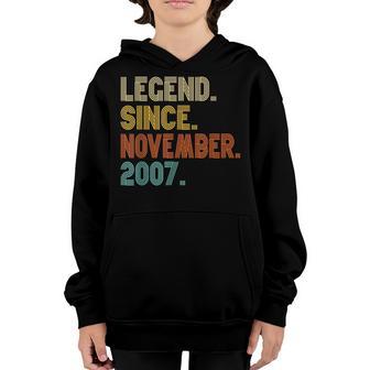 Legend November 2007 15 Years Old Gifts 15Th Birthday Boys Youth Hoodie - Thegiftio UK