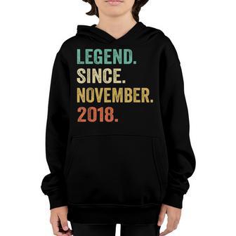 Legend Since November 2018 4 Year Old 4Th Birthday Boy Youth Hoodie - Thegiftio UK