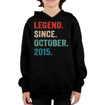 Legend Since October 2015 7Th Birthday Gift 7 Years Old Boy V4 Youth Hoodie - Thegiftio UK